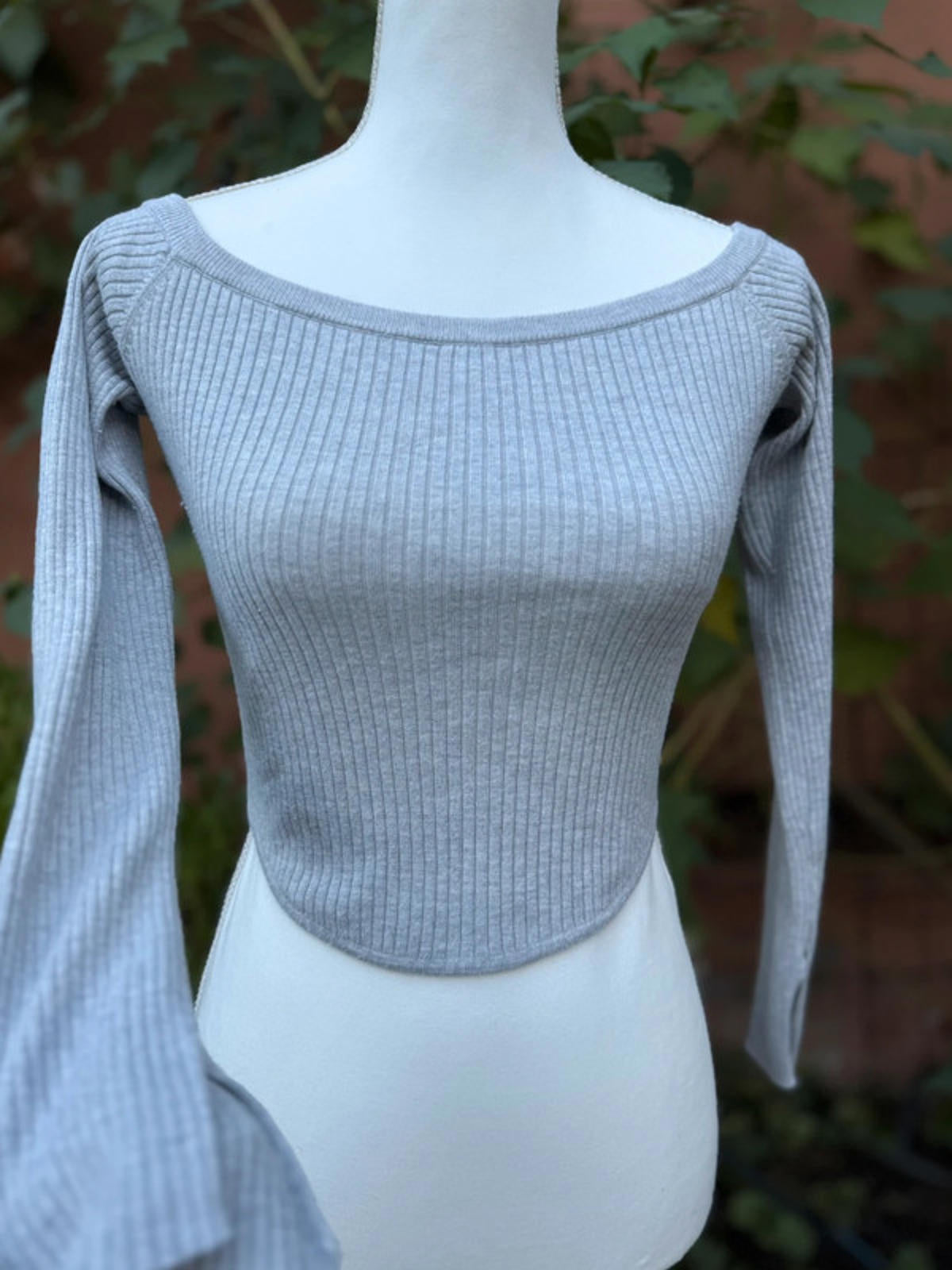 Garage Gray Cropped Top