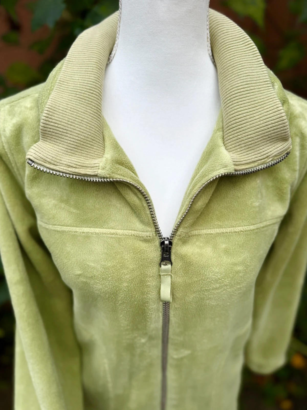 Sandra Darren Lime Green Warm Fleece Jacket Size L