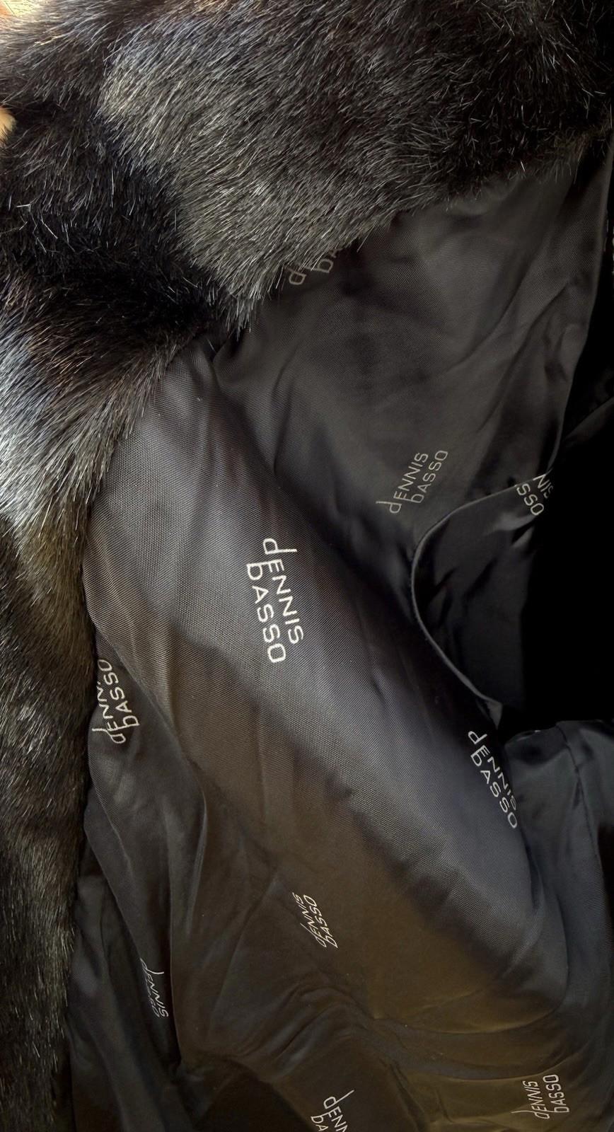 Dennis by Dennis Basso Luxurious Black Faux Fur Coat women’s Size XL