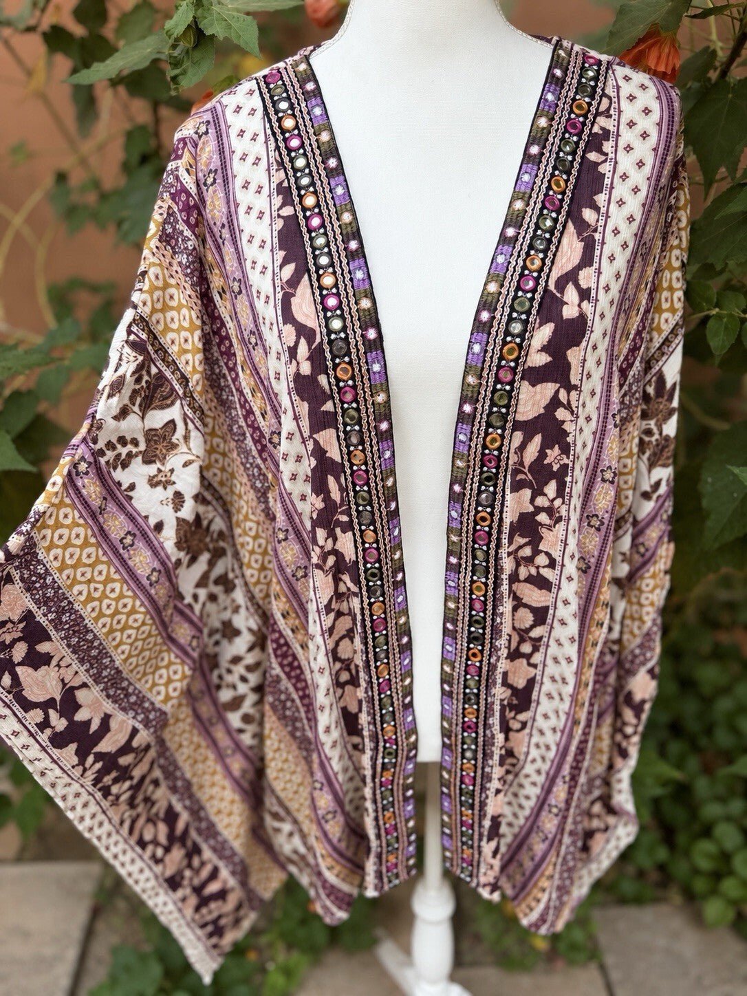Style & Co Boho Hippie Floral Women’s Light Weight Cardigan Size 3X