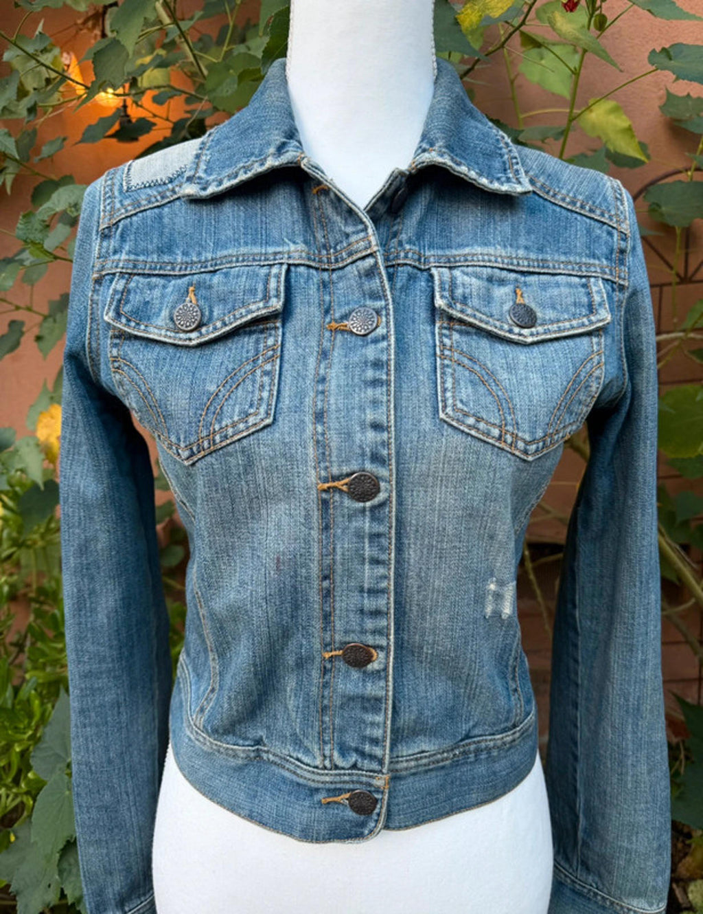 Vintage Roxy Blue Denim Jacket Size M Womens Best For A Size Small