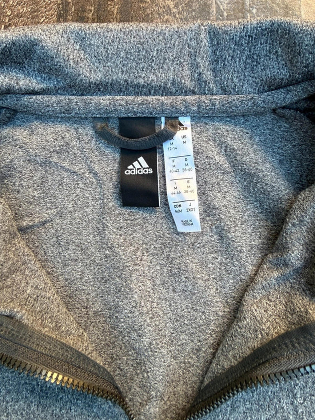 Adidas Gray Aqua Stripe Women’s Track Jacket Size M