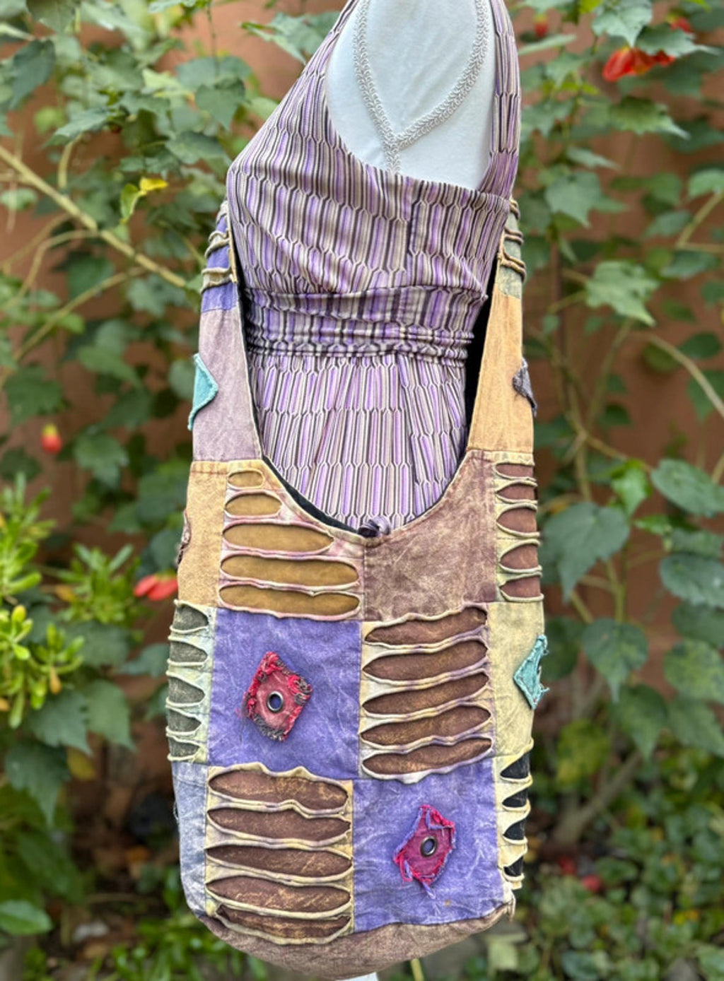 Boho Patch Work Cross Body Women’s Hippie Hobo Bag