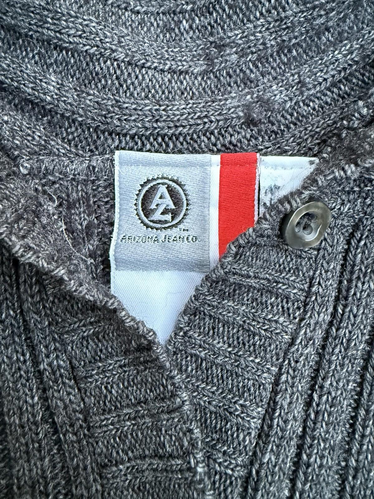 Arizona Jeans Dark Gray Button Up Hooded Sweater Size S