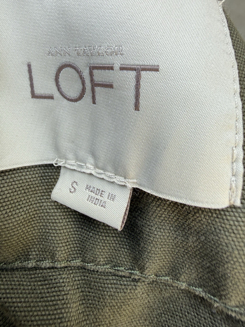 Ann Taylor LOFT Women's Olive Green Military Utility Jacket Size S