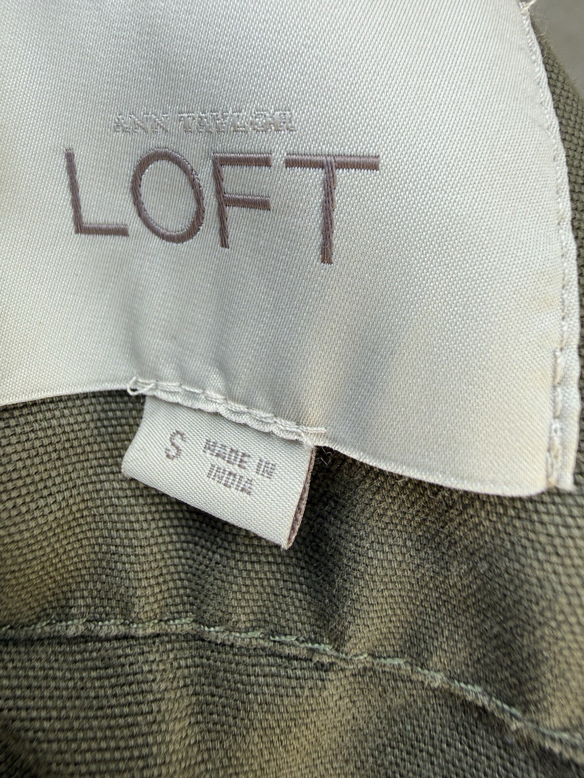 Ann Taylor LOFT Women's Olive Green Military Utility Jacket Size S