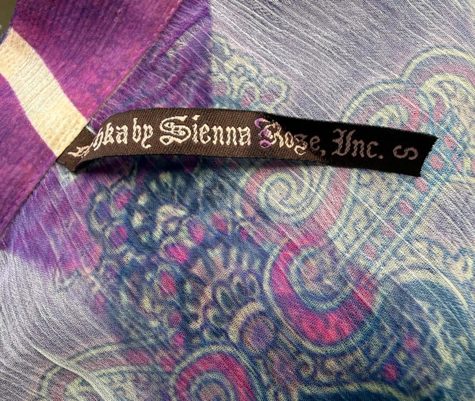 Mushka Sienna Rose Mesh Paisley Boho Print Women Size XS