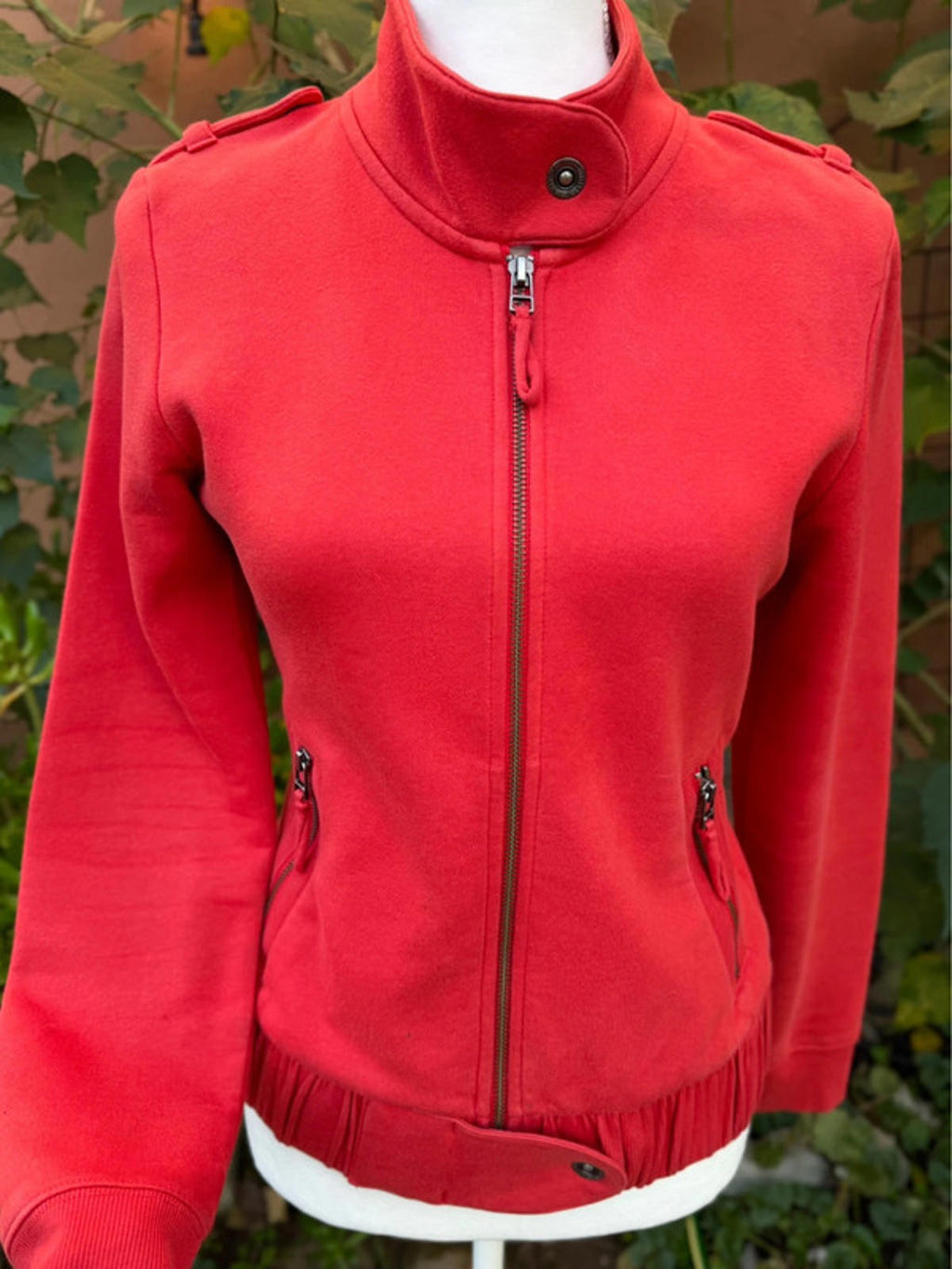 Harley Davidson Red Zip Up Sweater Women’s Size S