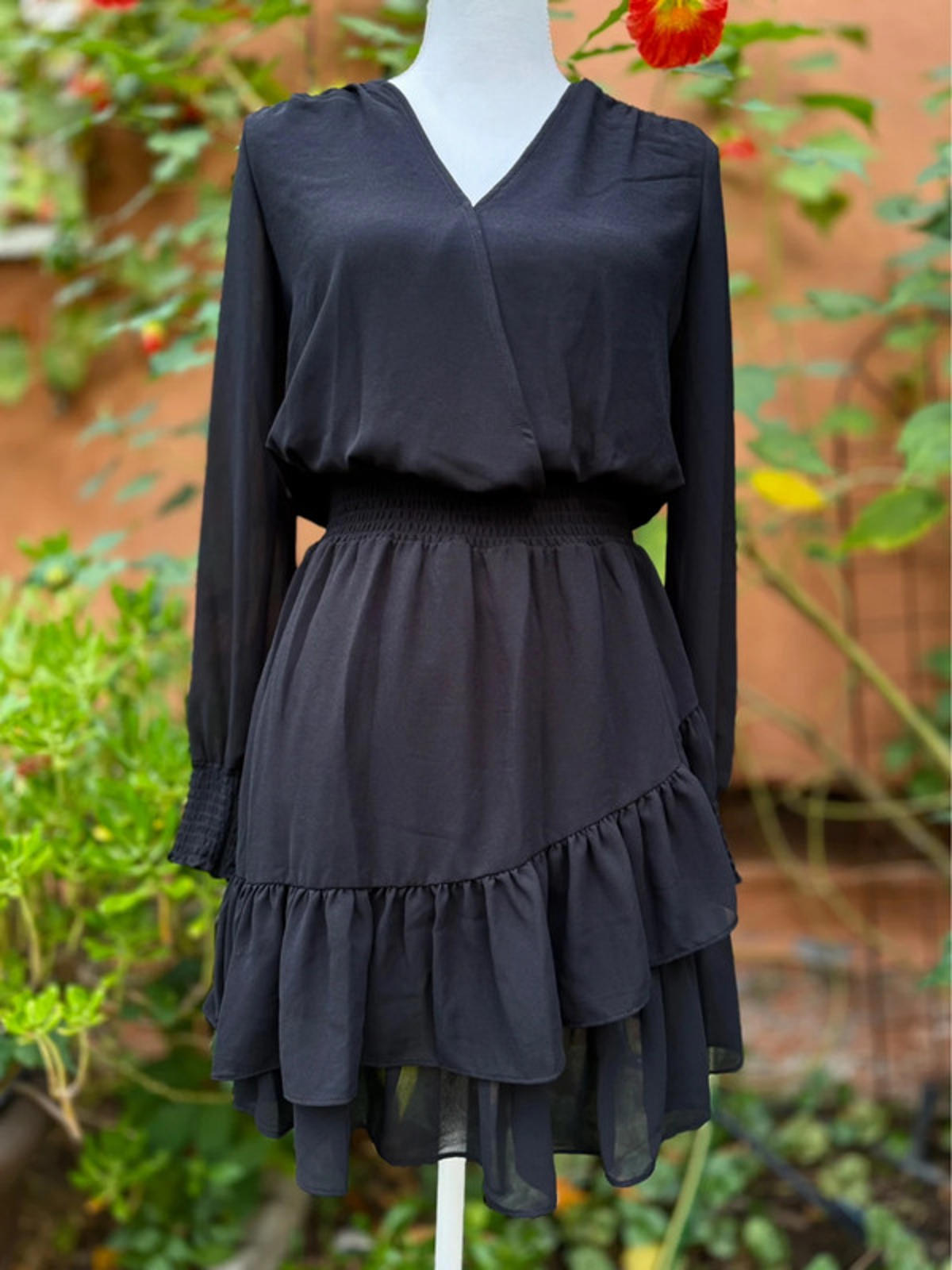 Michael Kors Black Ruffled Cocktail Women’s Dress Women's Size XS