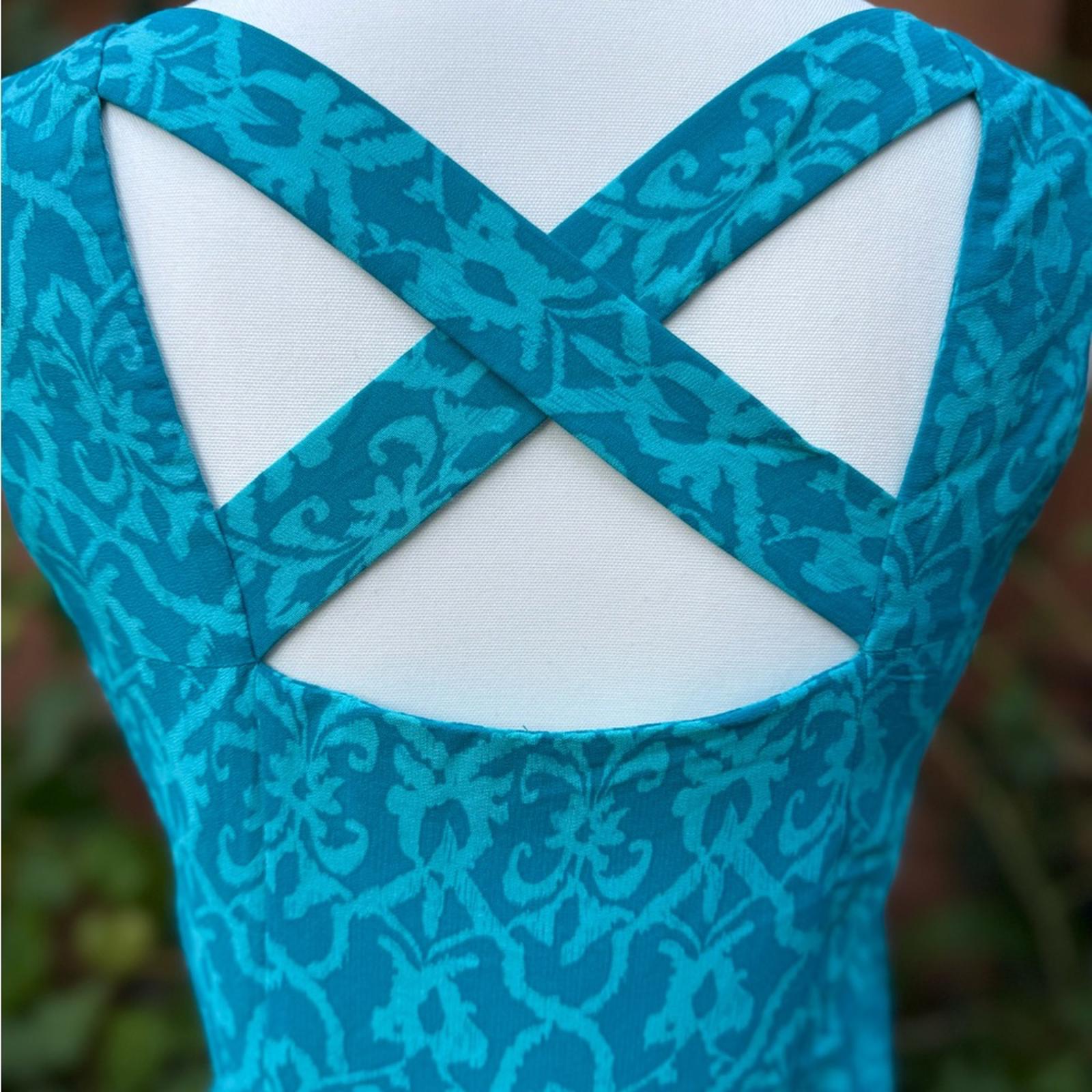 Coldwater Creek Aqua & Turquoise Maxi Dress Size 8P