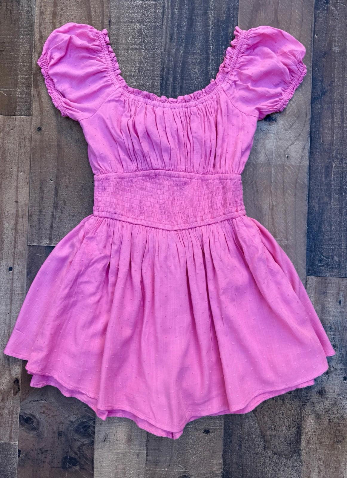 Hollister Bubble Gum Pink 1 Piece Romper Dress Size S