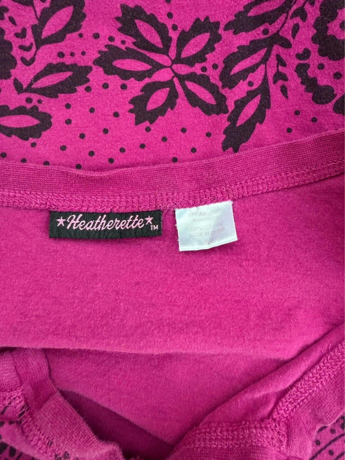 Heatherette 90’s Y2K Cocoa & Hot Pinkis Purple Tee Women’s Size S